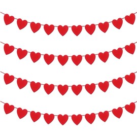 Valentine's Day Decoration, Heart Garland, Red, Heart Shape, Hanging Swirl, Garland Goods, Parties, Events, Confessions, Weddings, Birthdays, Anniversaries, White Day, Photography, Room Decoration