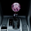 Rankomu Car Gear Knob Pink Crystal Bubble, Automatic Manual Transmission