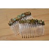 DejaVu Designs Rainforest Rhyolite Stone Hair Combs (Qty of 2)