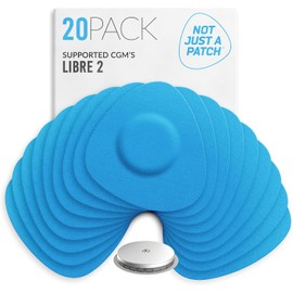 Not Just A Patch Parches Para Sensores CGM Freestyle Libre y Medtronic (Pack de 20) – Durables Y Con Protección 10-14 días – Fundas Precortadas Para Sensores Freestyle Libre 1/2/3 En Color Azul