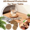 6-Pack Handmade Rattan Coasters with Holder, Modern Farmhouse and Boho