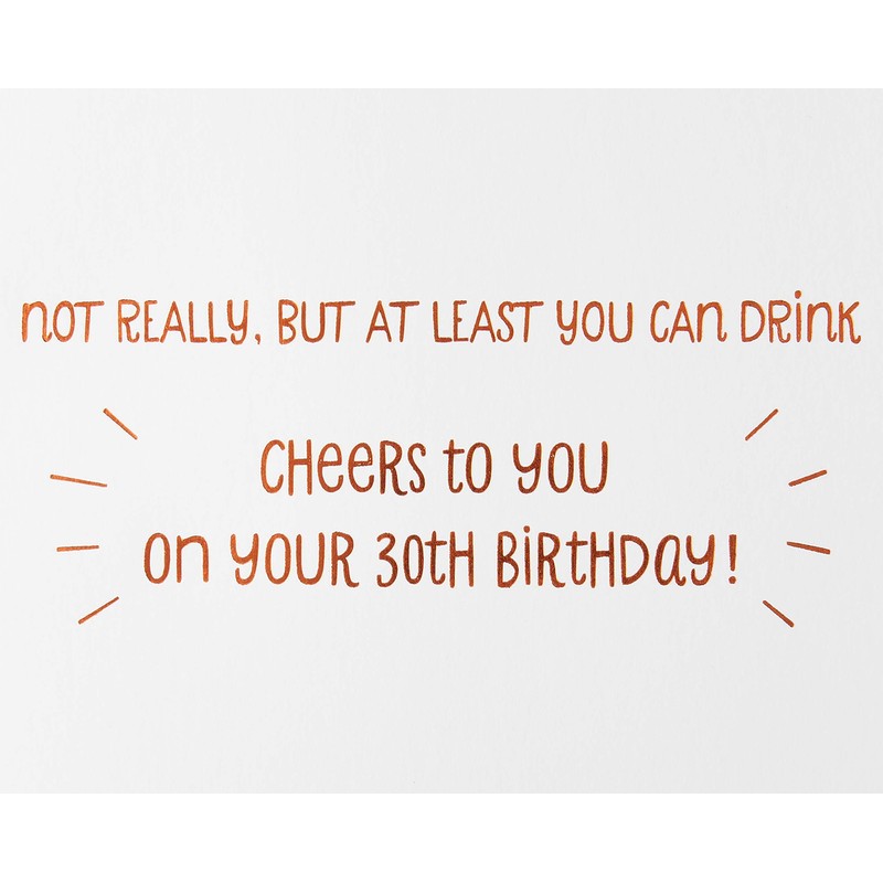 Papyrus Funny 30th Birthday Card (Not Really)