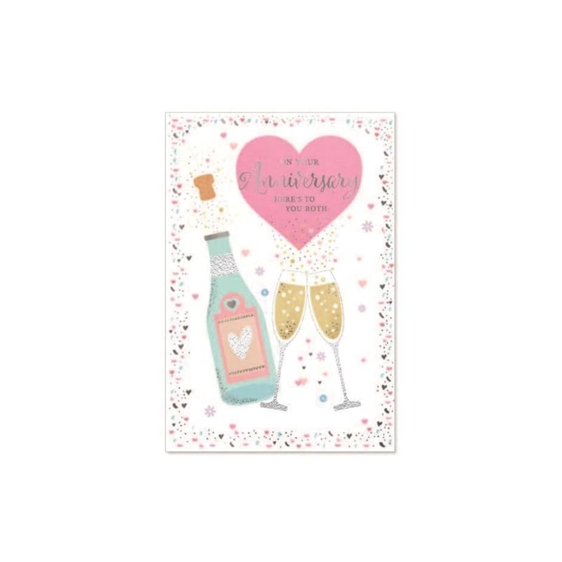Open Anniversary Card - Couple Wedding Anniversary - Size:19.5cm x