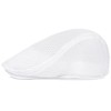 XYIYI White Men's Breathable Mesh Newsboy Cap Summer Beret Ivy