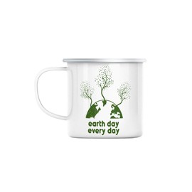 Fabulous Emaillierter Metallbecher 284ml Earth Day, Every Day Ökologie Umwelt Biodiversität