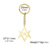 EUEAVAN Unicursal Hexagram Symbol Keyring 6-Pointed Star Key Ring Occult