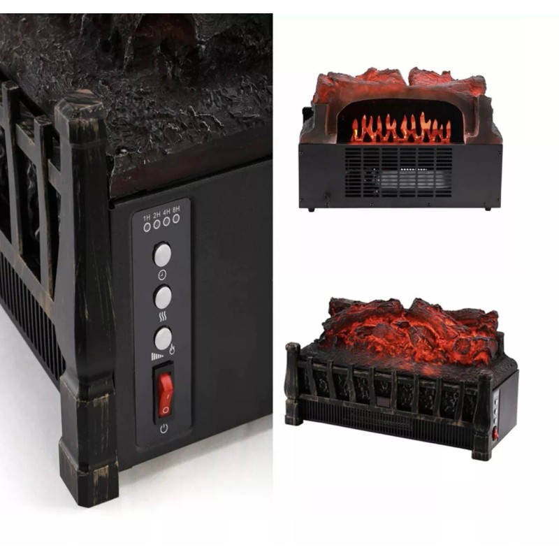 Unbranded 1500W 120V Electric Fireplace Log Insert Heater With Remote