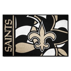 FANMATS 23333 New Orleans Saints Starter Mat Xfit Design - 19in x 30in Accent Rug
