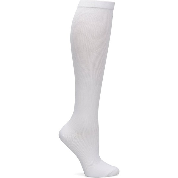 Nurse Mates Women's 12-14 Mmhg Wide Calf Compression Trouser Sock White