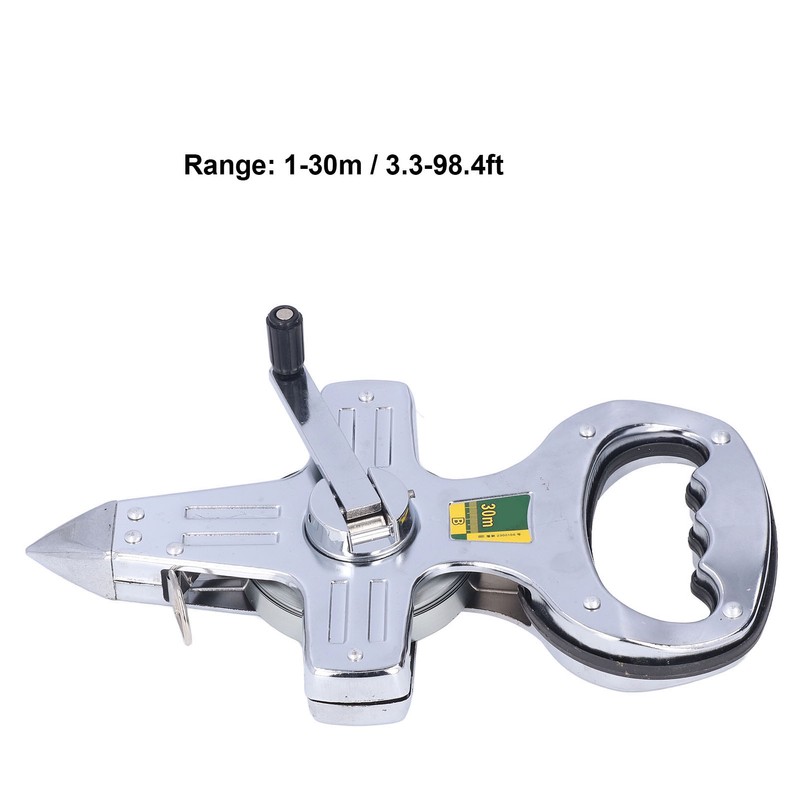 30m Portable Stainless Steel Frame Ruler Thick Durable Hand Operated