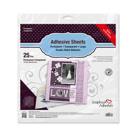 Scrapbook Adhesives by 3L Scrapbook Adhesive by 3L, Adhesive Sheets, 12Inch x 12Inch (25 Pcs)