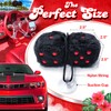 Black Fuzzy Dice for Car - Rear View Mirror Plush