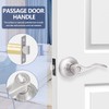Supstron 10 Pack Privacy Door Handle, Brushed Nickel Reversible Door