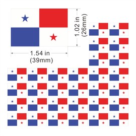 Womaha 30 Sheets Panama Flag Temporary Tattoos for Kids Adults Fans Fake Face Tattoo Stickers