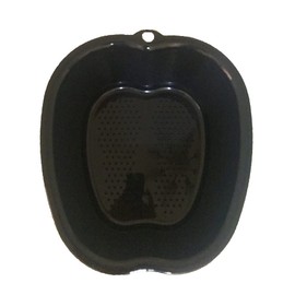 Foot Soaking Bath Basin Foot Spa Bath Massagers Basin Sturdy Durable Foot Bath Large Size Soaking Feet Bucket Massage Basin for Pedicure Spa Relief Stress Help Sleep Home Use (BLACK)