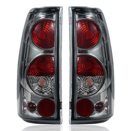 PAANLOK OE Replacement Tail Light for 1999-2007 Chevy Silverado 1500/2500/3500/1500HD/2500HD/Classic & GMC Sierra 1500/2500/3500/1500HD/2500HD/Classic Fleetside, 1 Pair (Chrome Sentinel Series)
