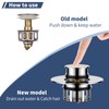 SIIU Universal 2 in 1 Bathtub Drain Stopper Bathtub Drain