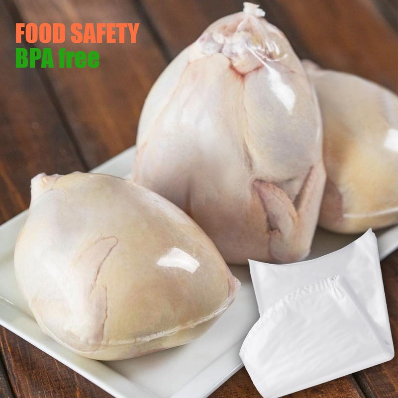 Anmboor Poultry Shrink Bags, 100 Pack 10x16 Inches Clear Chicken