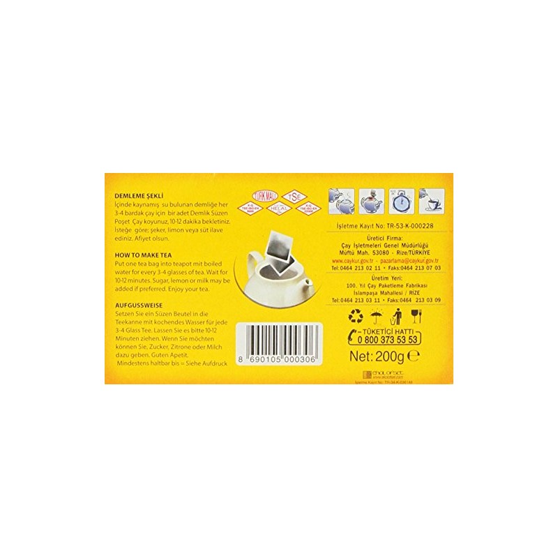 Black Tea Bags for Tea Pot (40 bags)