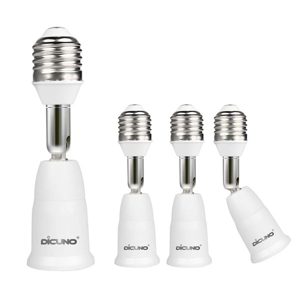 DiCUNO E26 to E26 Base Extension Adapter E26 Extension Socket,