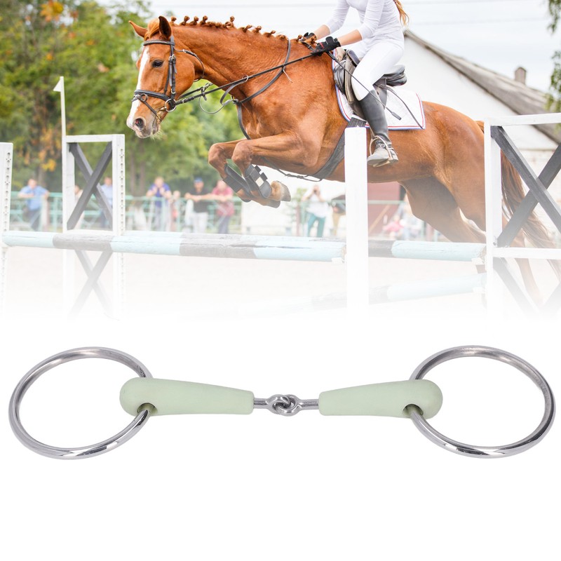 130mm Horse Mouth Snaffle with Chain Stainless Steel Horse Bit
