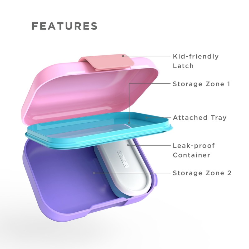 ZOKU - Mini Bento Box for Kids, Stackable, Lightweight, Leakproof,
