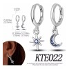 PMX Aretes Plata S925, Luna Y Estrella, Pavé De Zirconias,