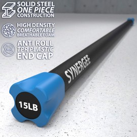 Synergee Workout Bar Weight Bar - 15lb Weights Padded Weighted Bars – Body Toning Exercise Bar, Strength & Condition