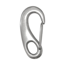 simPLEISURE qb500146d01n0 Stainless Steel Spring Hook, Oval Shape, 4 Sizes, Carabiner, Snap Hook, Multi-functional, Fall Prevention, 3.9 inches (100 mm), 1 Piece