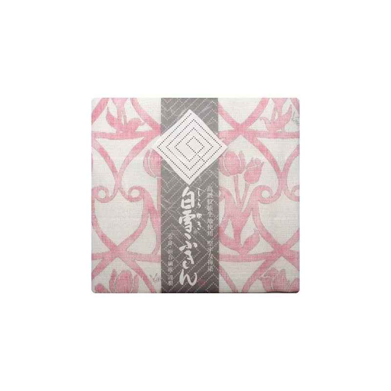 Yuzen Dyeing Snow White Dish Towels, Flower Series, Set of