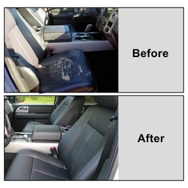 Priprilod Perforated Tan 4C 2C or 1C Leather Driver Side Bottom Seat Cover Compatible with Ford Expedition 2007 2008 2009 2010 2011 2012 2013 2014