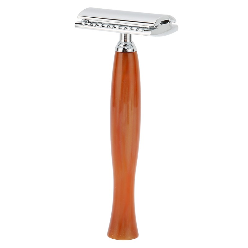 Long Handle Double Edge Safety Razor Zinc Alloy Resin Manual