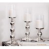 Edzard Candlestick Bamboo, height 10,6 in, silver plated, tarnish protected