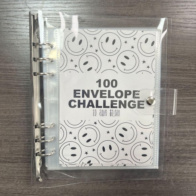 100 Envelope Challenge Binder, Cash Saving Challenge Box Set, Cash
