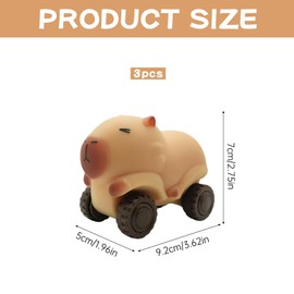 Anti-Stress Toy, Pack of 3 Kapybara Puffer Fish Anti Stress Balls, Squeeze Toy, Stress Squeeze Toy, Soft Capybara Toys, Anti-Stress, Squeeze Toy for Boys and Girls