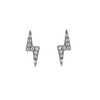 Sterling Silver Lightning Bolt Mini Stud Earrings, 925 Purity Cute