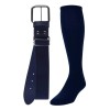 TCK Large Navy Baseball Sock And Belt Combo Adjustable Elastic