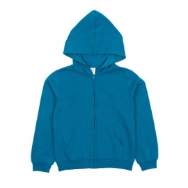 Leveret Kids Zipper Sweat Hoodie Teal Blue 14 Year