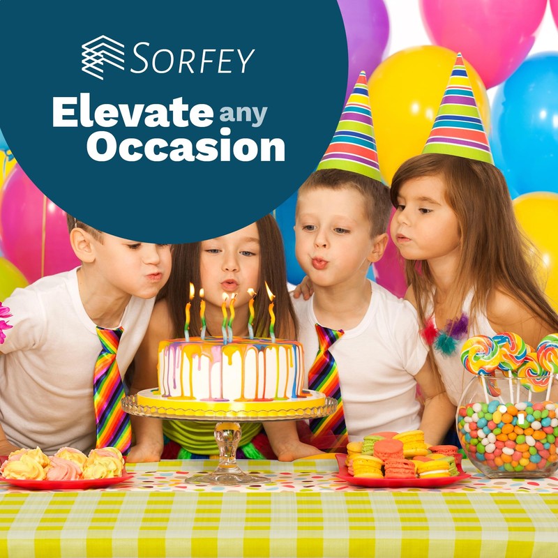 Sorfey Tablecloth -Fitted with Elastic, Vinyl with Flannel Back, Fits