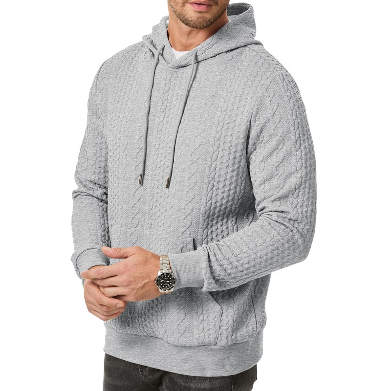 JMIERR Men's Casual Pullover Hoodies Drawstring Pattern Hooded Sweatshirts with