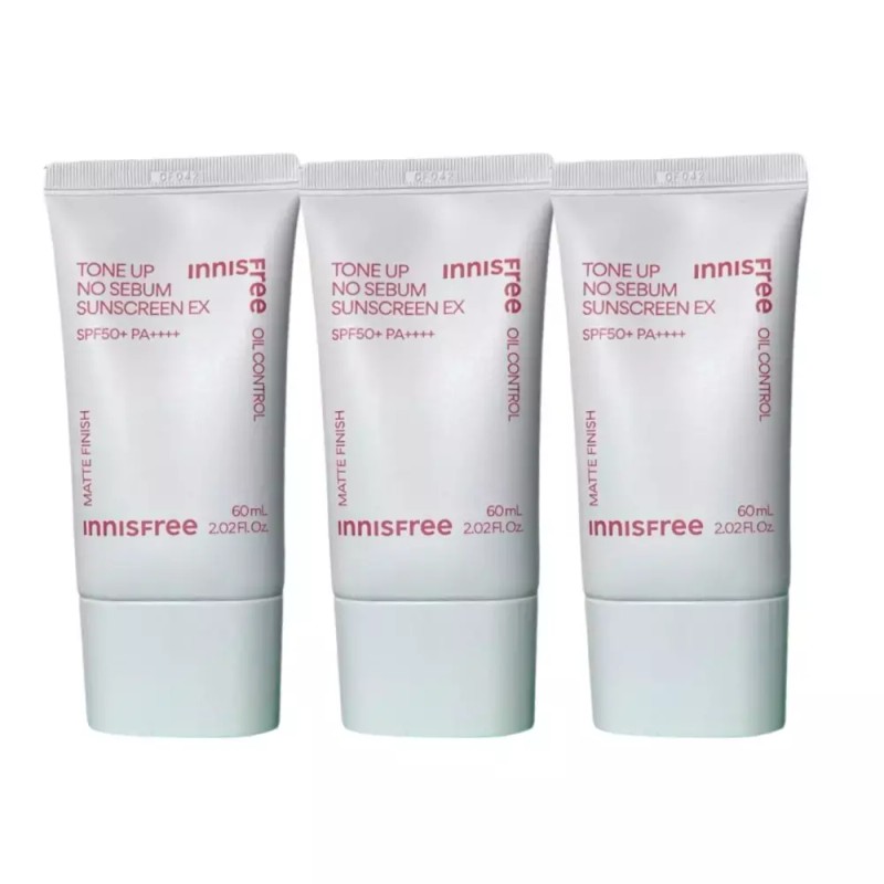 Innisfree 이니스프리 톤업 노세범 선스크린 EX 60ml 3개 Innisfree Tone