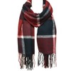 Wrapables Plaid Print Long Winter Warm Scarf and Beanie Hat