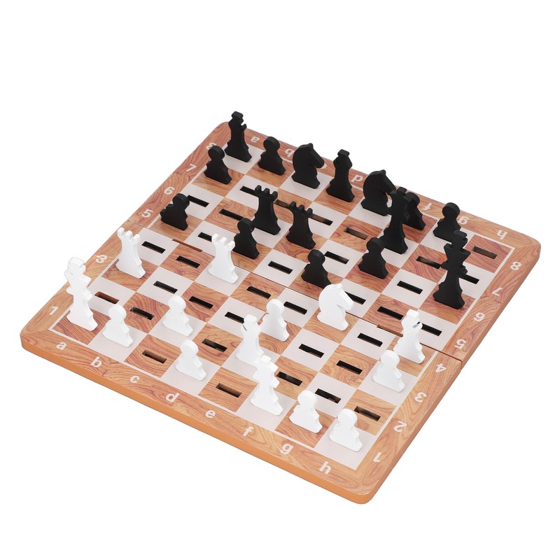 Wooden Chess Game Children Adult Portable Funny Folding Chess Board