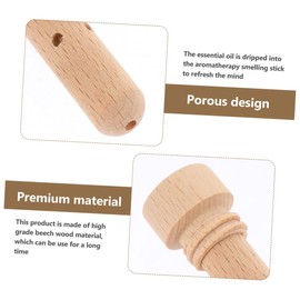 KOMBIUDA 1set Aromatherapy Nasal Stick for Essential Oils Impact-resistant Tube Easy Inhalation Relief for Nasal Congestion Includes Replacement Cores Natural Design