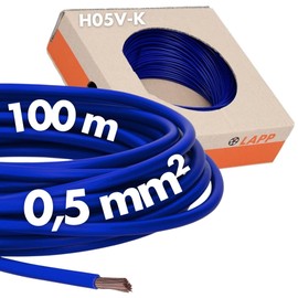 ADERLEITUNG 1X0,5 QMM BLAU H05V-K 100M