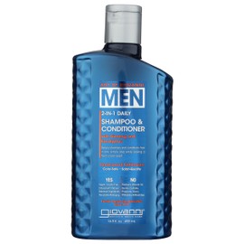 GIOVANNI Champú y acondicionador diario 2 en 1 para hombres, ginseng y eucalipto botánicos, cuidado del cabello limpiador e hidratante para hombres, c