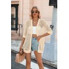 Zeagoo Women's 2025 Summer Crochet Lightweight Cardigan Short Sleeve Boho