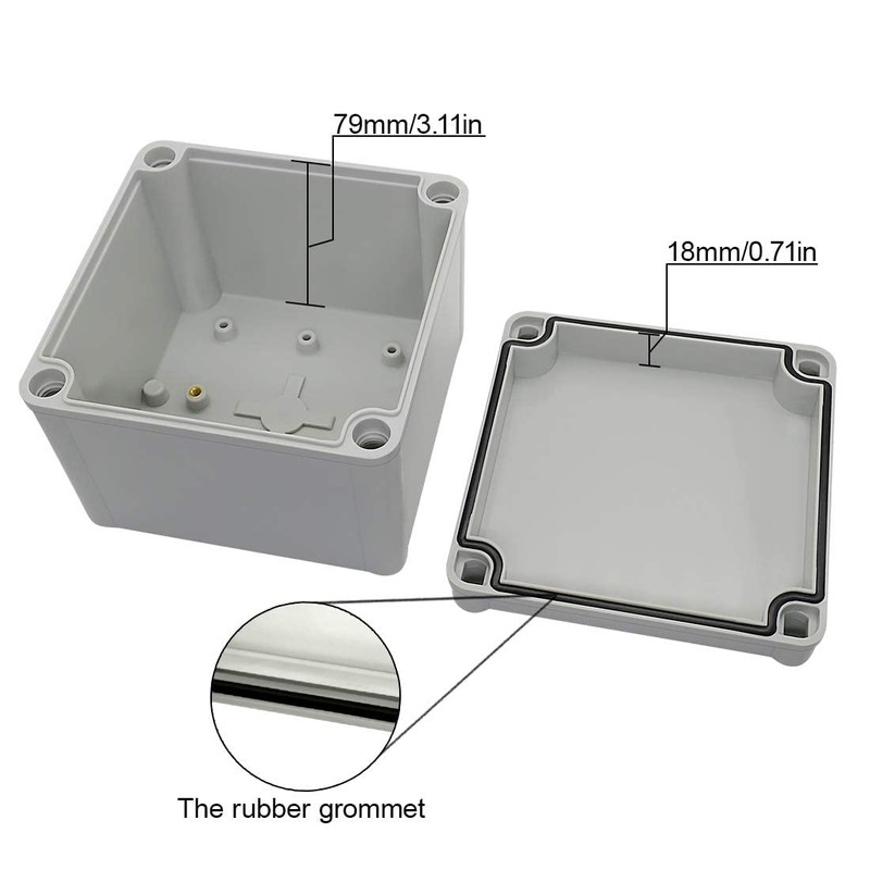 LeMotech Junction Box IP67 Waterproof Dustproof ABS Plastic Project Box
