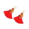 Bird Fringe Earrings, Red Bird Tassel Dangle Earrings for Women,