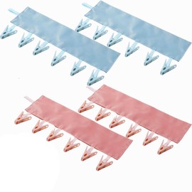 Set of 4, BetterJonny Portable Travel Hanger, Clothespin, Travel, Laundry Goods, Folding Portable Hanger, Hat Hanger, 24 Pinch Storage, Travel, Hospital Goods, Foldable, Space Saving